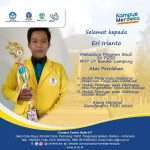Selamat Eri Irianto Mahasiswa PGSD UT 3 medali pada Ajang Nasional Gurulympics PGRI 2020