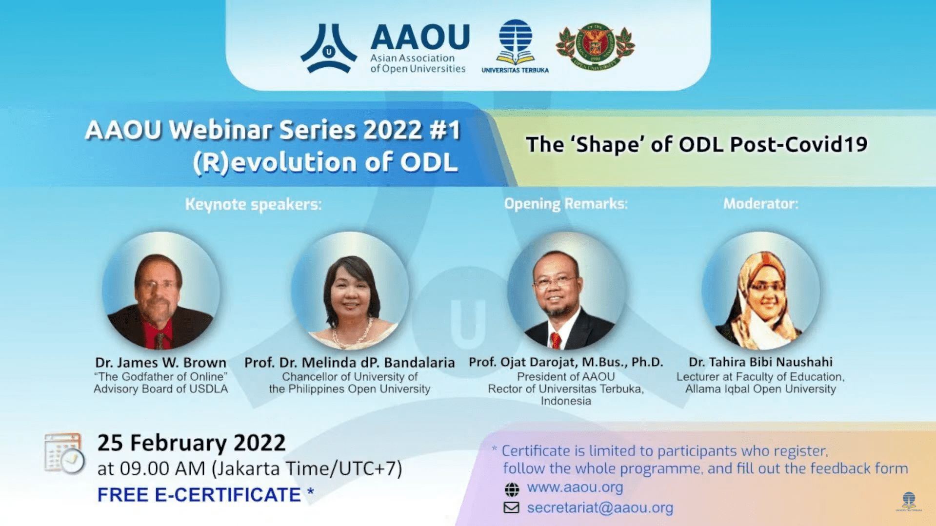 Webinar AAOU Series 2022: (R)Evolution of ODL