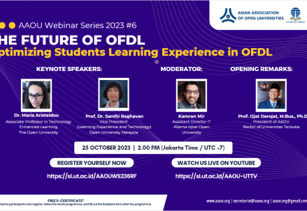 AAOU Webinar #6: Optimizing Student Learning Experience in Open and Distance Education