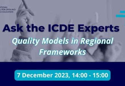UT Rector Shared Quality Assurance Model for ODE at ‘Ask the ICDE Experts’ Event